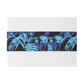 Black Blue Haida Eagle Thunder Bird Native Art Einladungsbanderole (Rückseitenbeispiel)