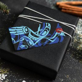 Black Blue Haida Eagle Thunder Bird Native Art Geschenkanhänger