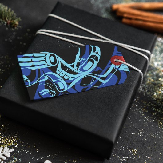 Black Blue Haida Eagle Thunder Bird Native Art Geschenkanhänger