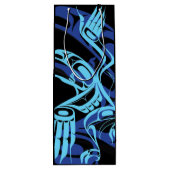 Black Blue Haida Eagle Thunder Bird Native Art Geschenktüte Für Weinflaschen (Rückseite)