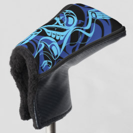 Black Blue Haida Eagle Thunder Bird Native Art Golf Headcover