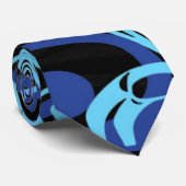 Black Blue Haida Eagle Thunder Bird Native Art Krawatte (Gerollt)