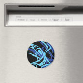 Black Blue Haida Eagle Thunder Bird Native Art Magnet (In Situ (Geschirrspüler))