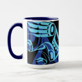 Black Blue Haida Eagle Thunder Bird Native Art Tasse (Links)