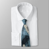 Black Blue Ivory Camouflage Neck Tie Krawatte (Gebunden)