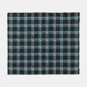Black Blue Karo Fleece Blanket (Vorderseite (Horizontal))