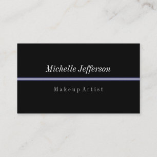 Black Blue Light Classic Trendy Business Card Visitenkarte