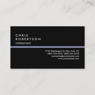Black Blue Light Modern Creative Business Card Visitenkarte