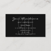 Black Blue Lila Glitzer Stars mit Initials Chic Visitenkarte (Rückseite)