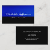 Black Blue Makeup Artist Einzigartige Visitenkarte (Vorne/Hinten)
