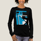 Black Blue MCM-inspired Geometric Shapes Abstract Tri-Blend Shirt (Vorderseite)
