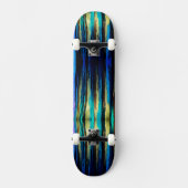 Black & Blue Melted Stripe Skateboard (Vorderseite)