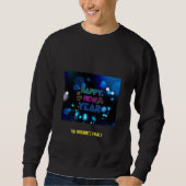 Black & Blue Midnight Sparkle Neon Glow New Year Sweatshirt (Vorderseite)