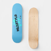 Black Blue Modern Wildstyle Skateboard (Vorderseite)
