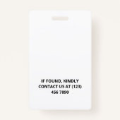 Black Blue Molecules ID Foto Ausweis (Rückseite)