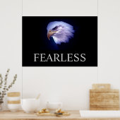 Black & Blue Motivierend Featless Eagle Poster (Küche)