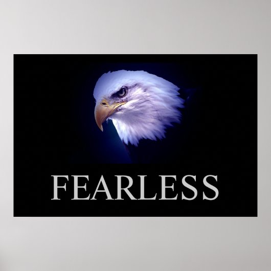 Black & Blue Motivierend Featless Eagle Poster (Vorne)