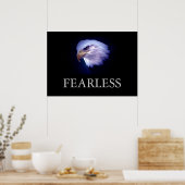 Black & Blue Motivierend Featless Eagle Poster (Küche)