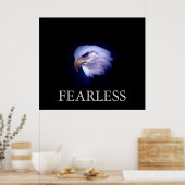 Black & Blue Motivierend Featless Eagle Poster (Küche)