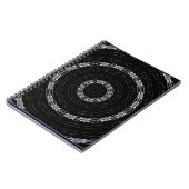 Black Blue n Silver Spiral Notebook Notizblock (Linke Seite)