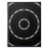 Black Blue n Silver Spiral Notebook Notizblock (Vorderseite)