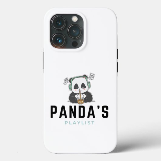 Black Blue Panda Playlist iPhone 13 Pro Hüllen (Rückseite)