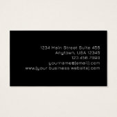 Black Blue Pink Rose Gold Monogram Business Cards (Rückseite)