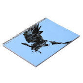 Black & Blue Pop Art Eagle Notebook Notizblock (Linke Seite)