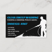 Black Blue Pressure Washaner Visitenkarte (Vorderseite)