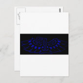 Black Blue Raven Postkarte (Vorne/Hinten)