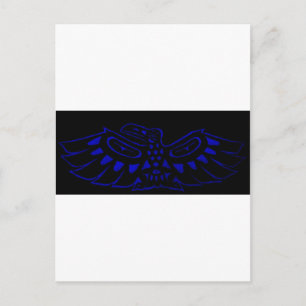 Black Blue Raven Postkarte