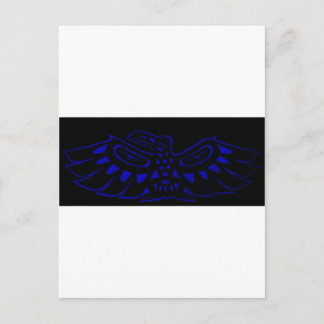 Black Blue Raven Postkarte