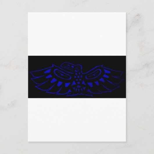 Black Blue Raven Postkarte (Vorderseite)