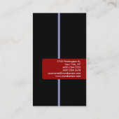 Black Blue Red Attractive Charming Business Card Visitenkarte (Rückseite)
