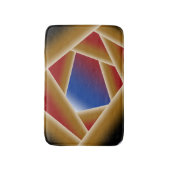 Black Blue Red Gold Ombre Abstrakte Kunst Badematte (Vorderseite Vertikal)