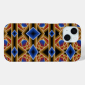 Black Blue Red Gold Ombre Abstrakte Kunst Case-Mate iPhone Hülle (Rückseite (Horizontal))