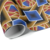 Black Blue Red Gold Ombre Abstrakte Kunst Geschenkpapier (Rolleneckpunkt)