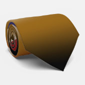 Black Blue Red Gold Ombre Abstrakte Kunst Krawatte (Gerollt)