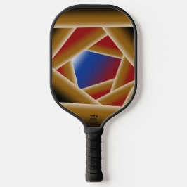 Black Blue Red Gold Ombre Abstrakte Kunst Pickleball Schläger