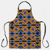 Black Blue Red Gold Ombre Abstrakte Kunst Schürze (Vorderseite)