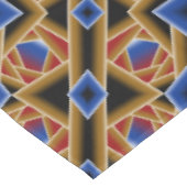 Black Blue Red Gold Ombre Abstrakte Kunst Tischdecke (Schrägansicht)