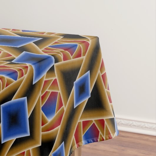 Black Blue Red Gold Ombre Abstrakte Kunst Tischdecke (Beispiel)