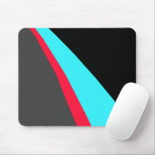 Black Blue Red Gray Muster Mousepad (Mit Mouse)
