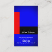 Black Blue Red Travel Agent Business Card Visitenkarte (Rückseite)