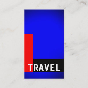 Black Blue Red Travel Agent Business Card Visitenkarte