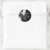 Black & Blue Ribbon Address Labels Runder Aufkleber (Tasche)