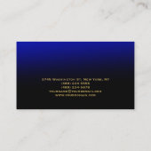 Black Blue Schlicht Modern Consultant Business Car Visitenkarte (Rückseite)