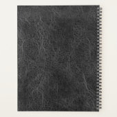 Black Blue Silver Glitzer Tropfen Leather Monogram Planer (Rückseite)