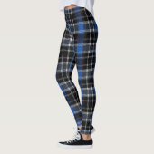 Black Blue & Silver Kariert Tartan Leggings (Links)