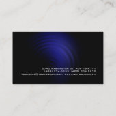 Black Blue Spiral Muster Consultant Business Card Visitenkarte (Rückseite)
